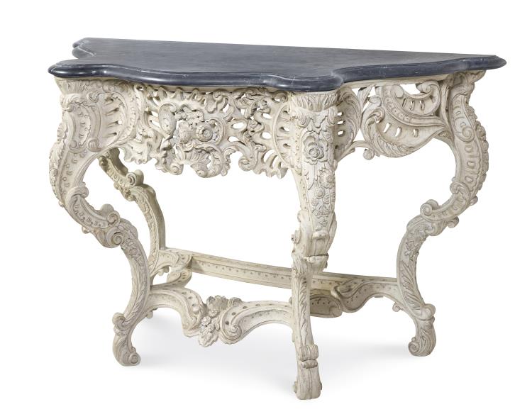 Century Furniture TSA-721-V1 Victoire Console Table French Painted Blanc