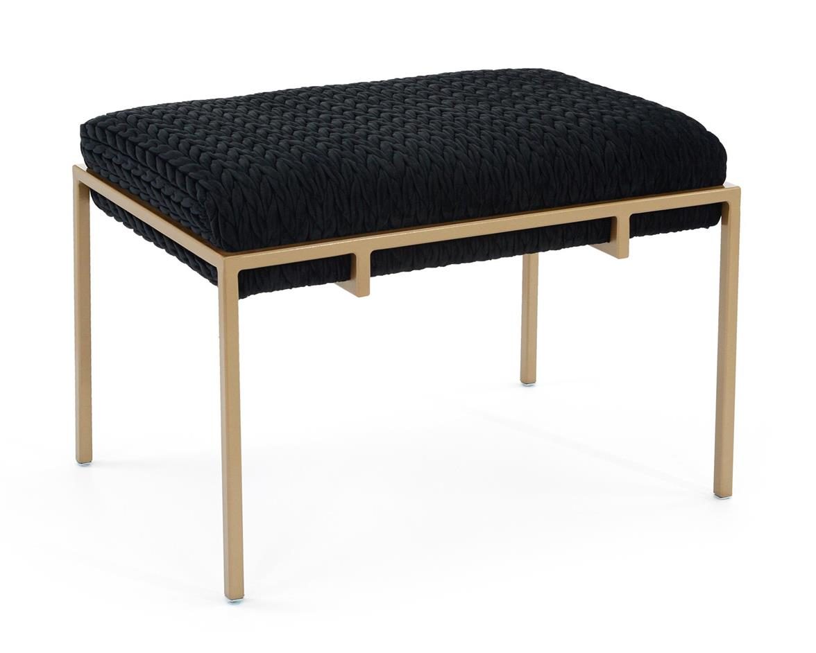 John Richard AMF-1491-2219-AS Metal Gold Upholstered Bench-2219 John Richard AMF-1491-2219-AS Metal Gold Upholstered Bench-2219