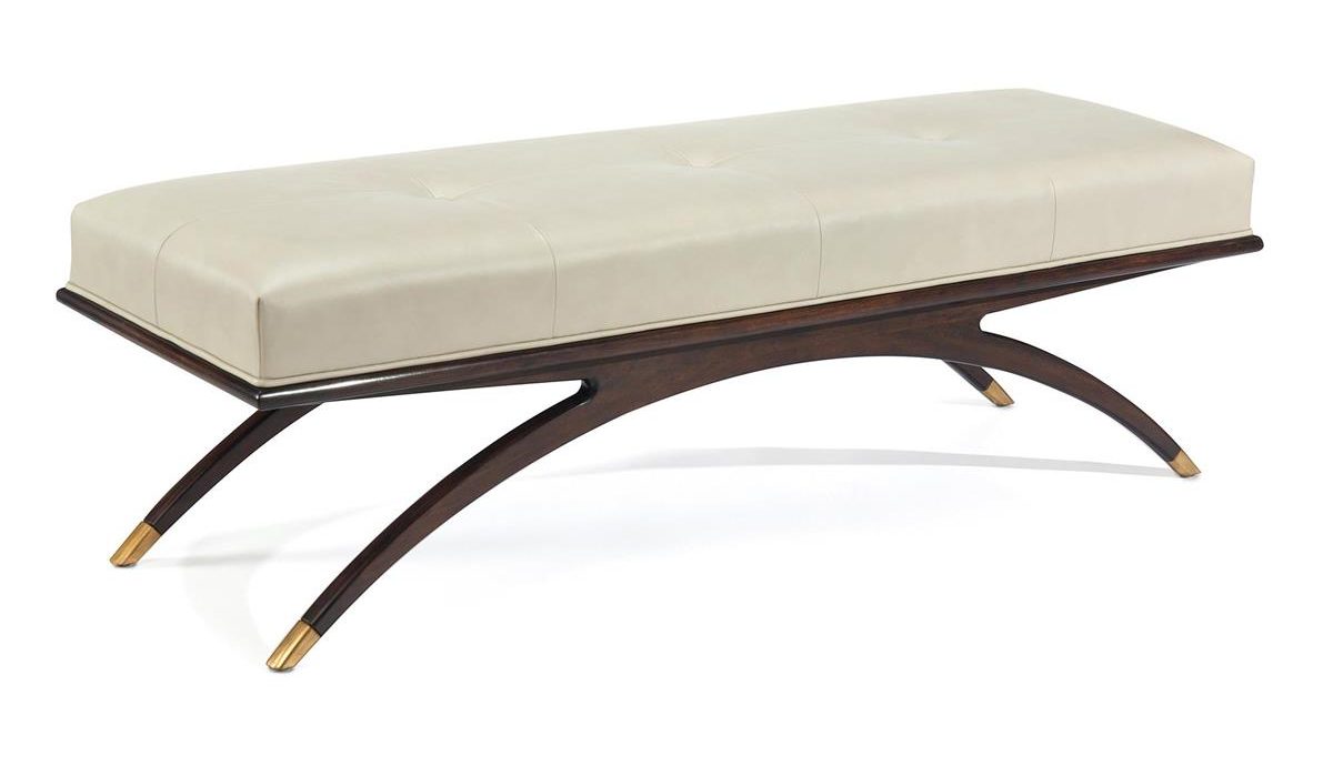 John Richard AMF-1539V50-LTGY-AS Euclidean Leather Bench John Richard AMF-1539V50-LTGY-AS Euclidean Leather Bench