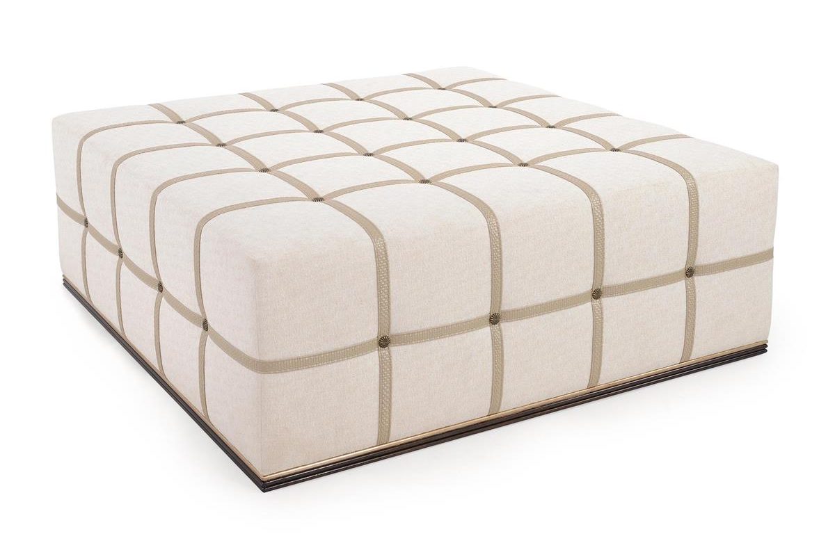 John Richard AMF-1725-2213-AS  Steamer Trunk Cocktail Ottoman