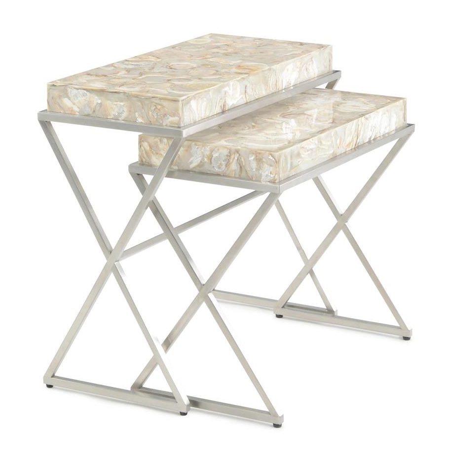 John Richard EUR-03-0800 Bottaro Nesting Side Tables Set of Two