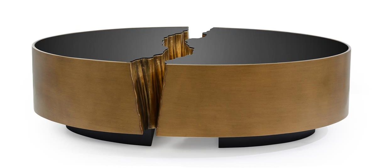 John Richard EUR-03-0849 Fessura Cocktail Table Gold