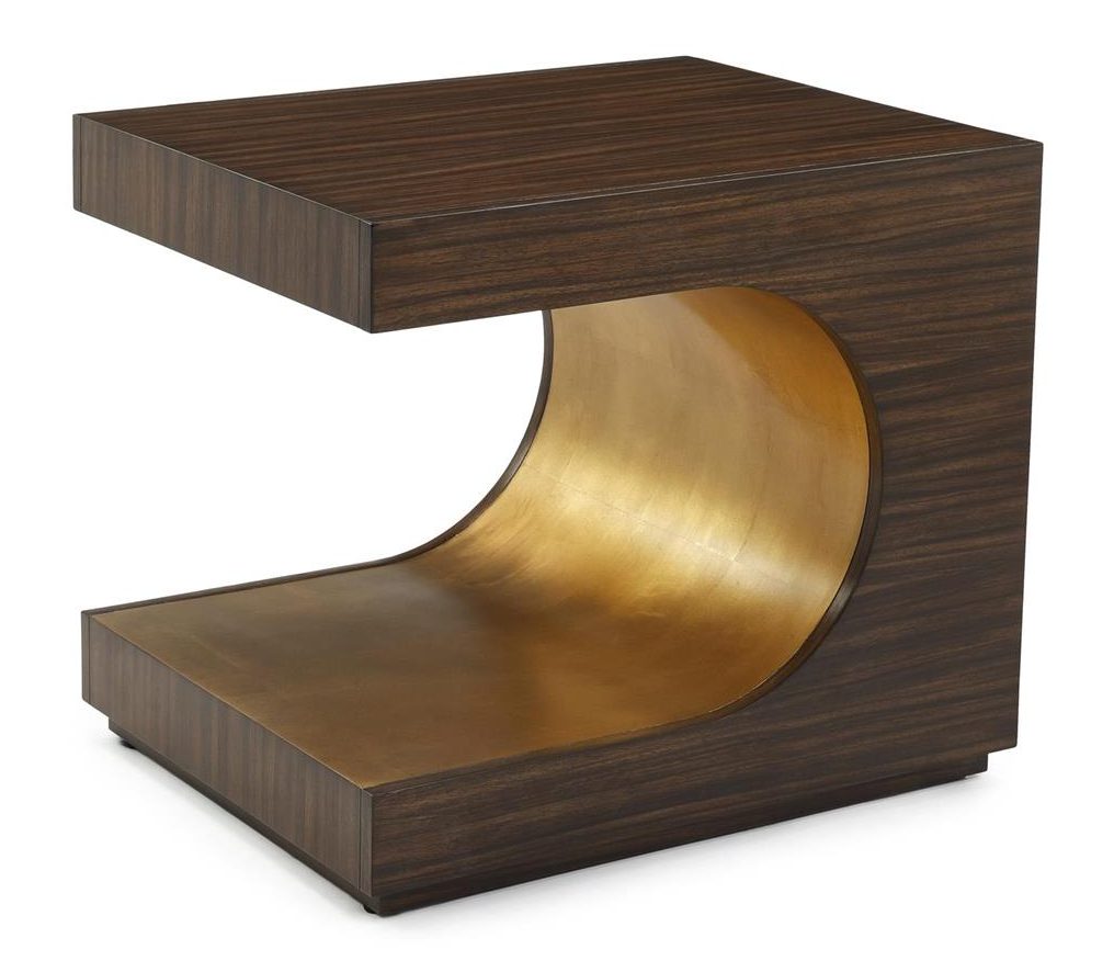 John Richard EUR-03-0903 Groove Side Table Gold