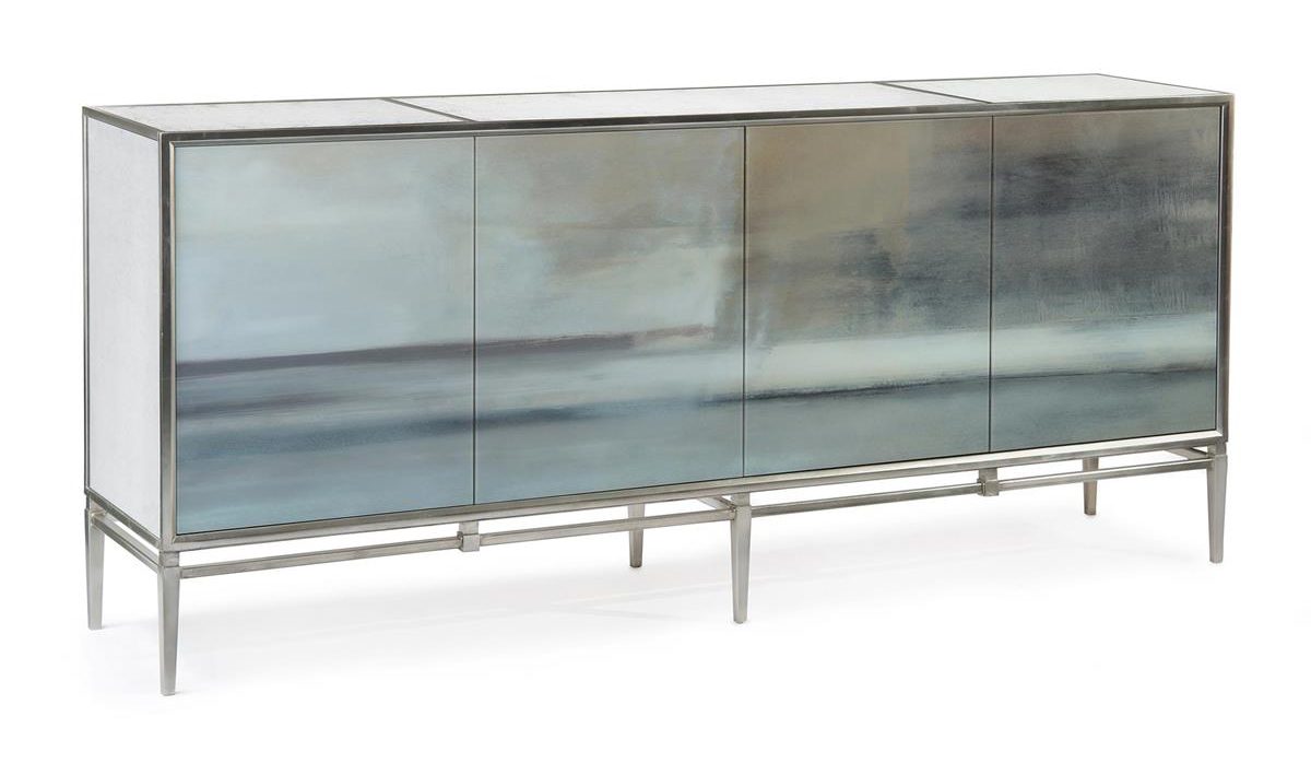 John Richard EUR-04-0475 Carol Benson Cobbs Slated Four Door Credenza
