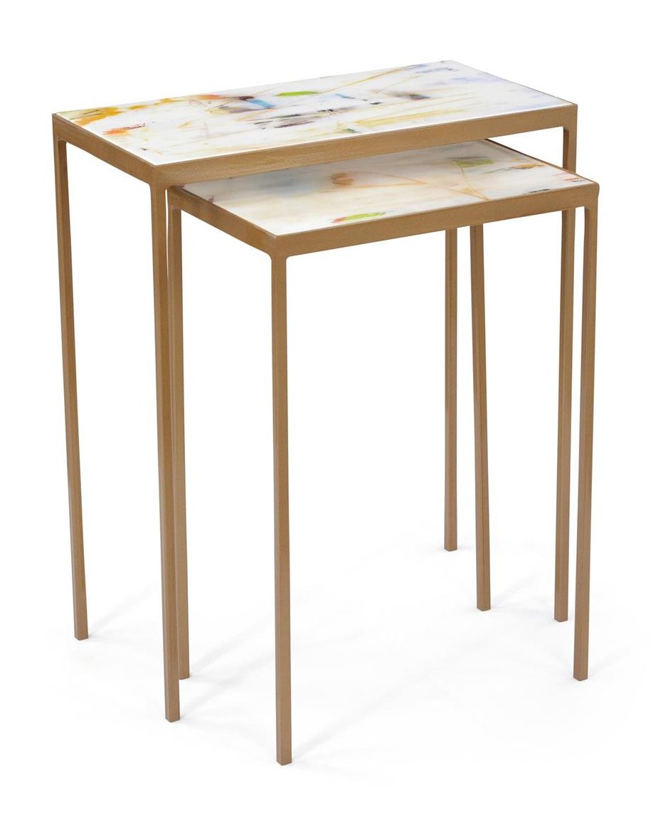 John Richard JFD-0264S2 Austin A. James Hummingbird Stacking Tables Set of Two