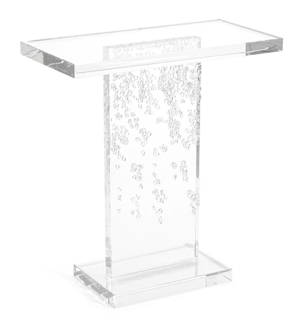 John Richard JFD-0289 Crystal Glass Drops Accent Table