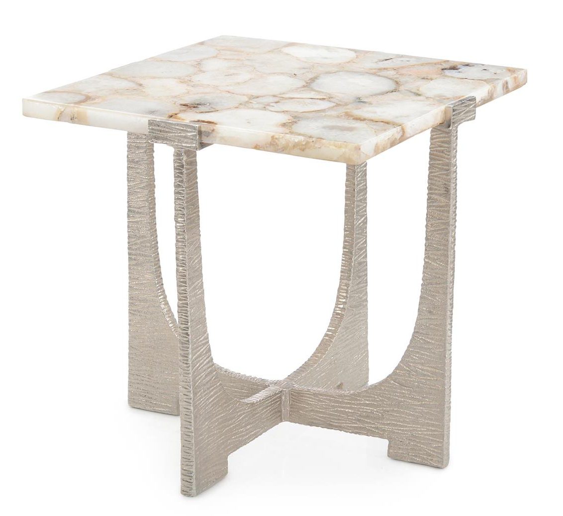 John Richard JFD-0360 Unity Agate End Table, Nickel