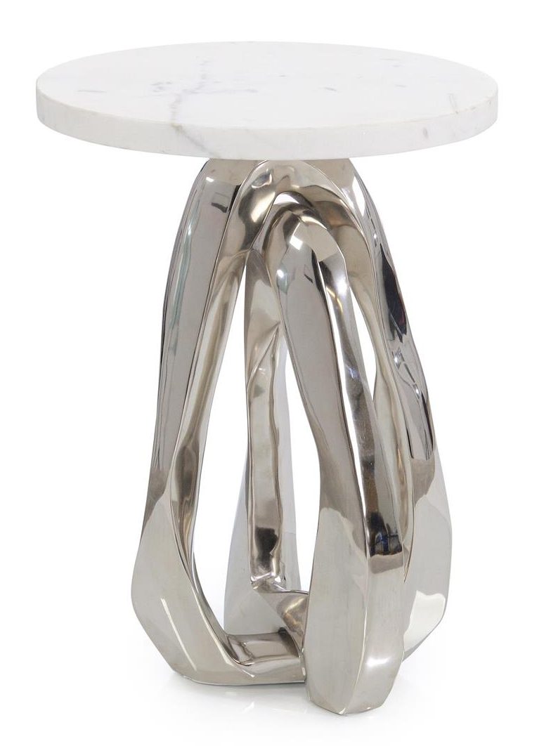 John Richard JFD-0383 Kaari Side Table Polished Nickel