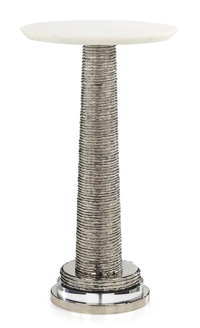 John Richard JFD-0442 Ringed Martini Table Nickel