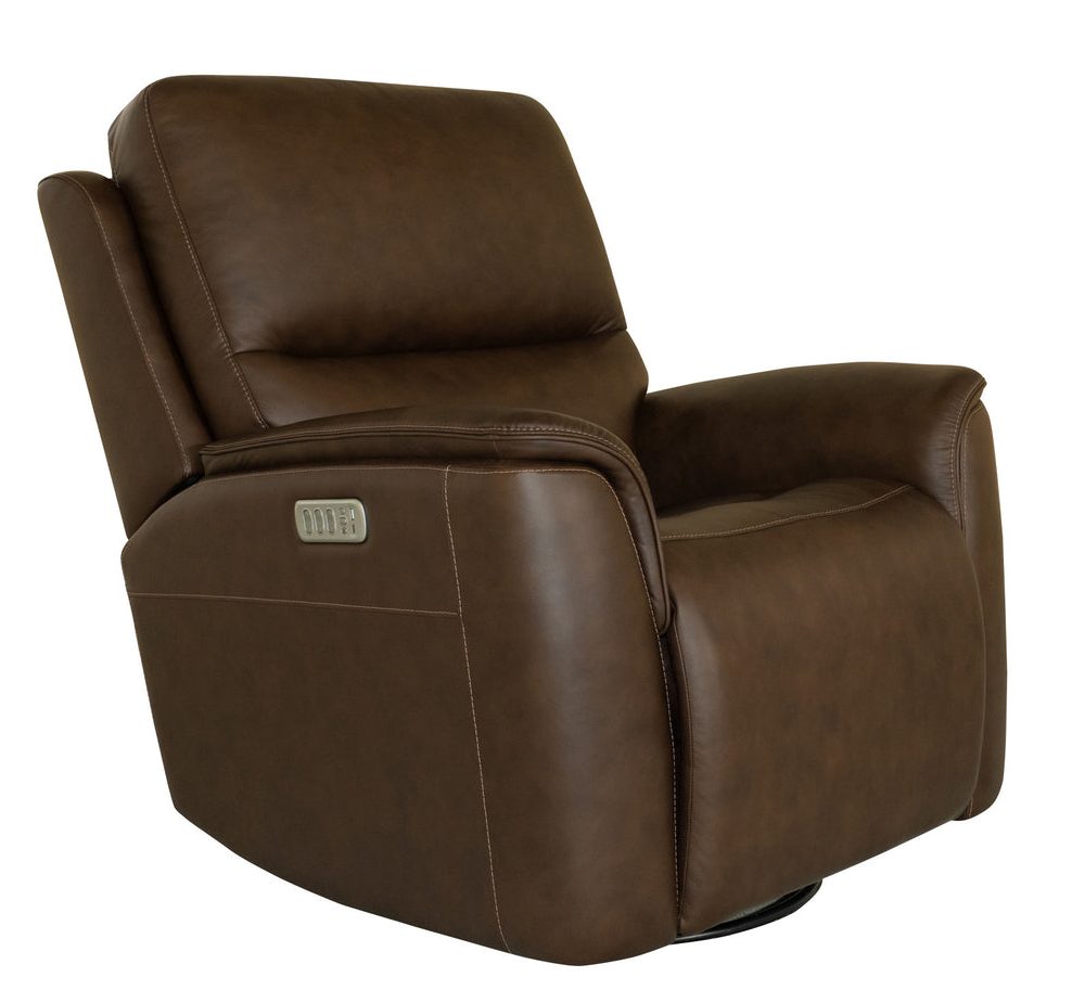 Flexsteel Furniture 1041-53P5-94671 Henry Burnt Umber Leather Power Swivel Gliding Recliner with Power Headrest, Lumbar, Heat and Massage Flexsteel Furniture 1041-53P5-94671 Henry Burnt Umber Leather Power Swivel Gliding Recliner with Power Headrest, Lumbar, Heat and Massage