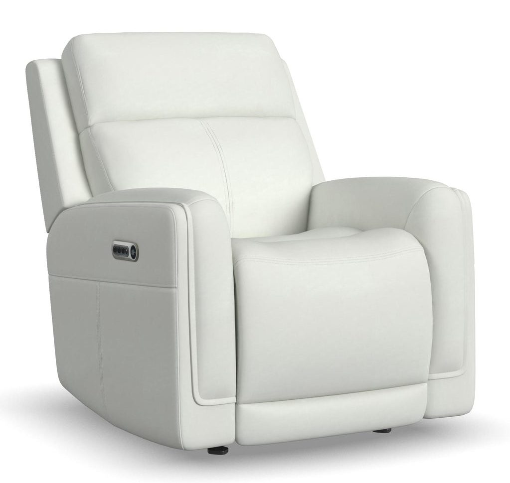 Flexsteel Furniture 1158-54GL-32611 Alister Porcelain Leather Power Gliding Recliner with Power Headrest and Lumbar Flexsteel Furniture 1158-54GL-32611 Alister Porcelain Leather Power Gliding Recliner with Power Headrest and Lumbar