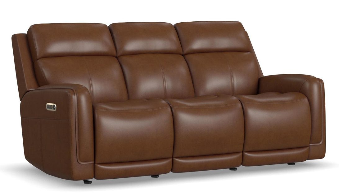 Flexsteel Furniture 1158-63GL-73472 Alister Sedona Leather Power Gliding Sofa with Power Headrests and Lumbar Flexsteel Furniture 1158-63GL-73472 Alister Sedona Leather Power Gliding Sofa with Power Headrests and Lumbar