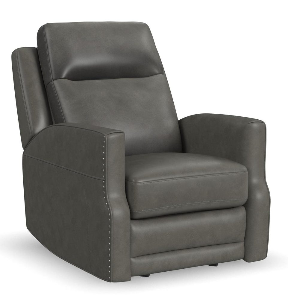Flexsteel Furniture 1585-54PH-72702 Maxwell Cinder Leather Power Gliding Recliner with Power Headrest and Lumbar Flexsteel Furniture 1585-54PH-72702 Maxwell Cinder Leather Power Gliding Recliner with Power Headrest and Lumbar