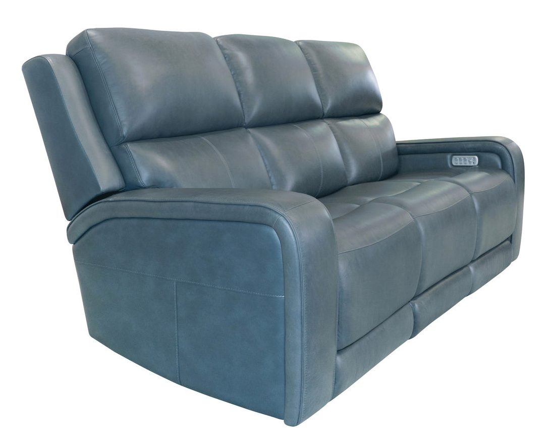 Flexsteel Furniture 1750-62P5-73440 Oasis Storm Leather Power Reclining Sofa with Power Headrests, Lumbar, Heat and Massage Flexsteel Furniture 1750-62P5-73440 Oasis Storm Leather Power Reclining Sofa with Power Headrests, Lumbar, Heat and Massage