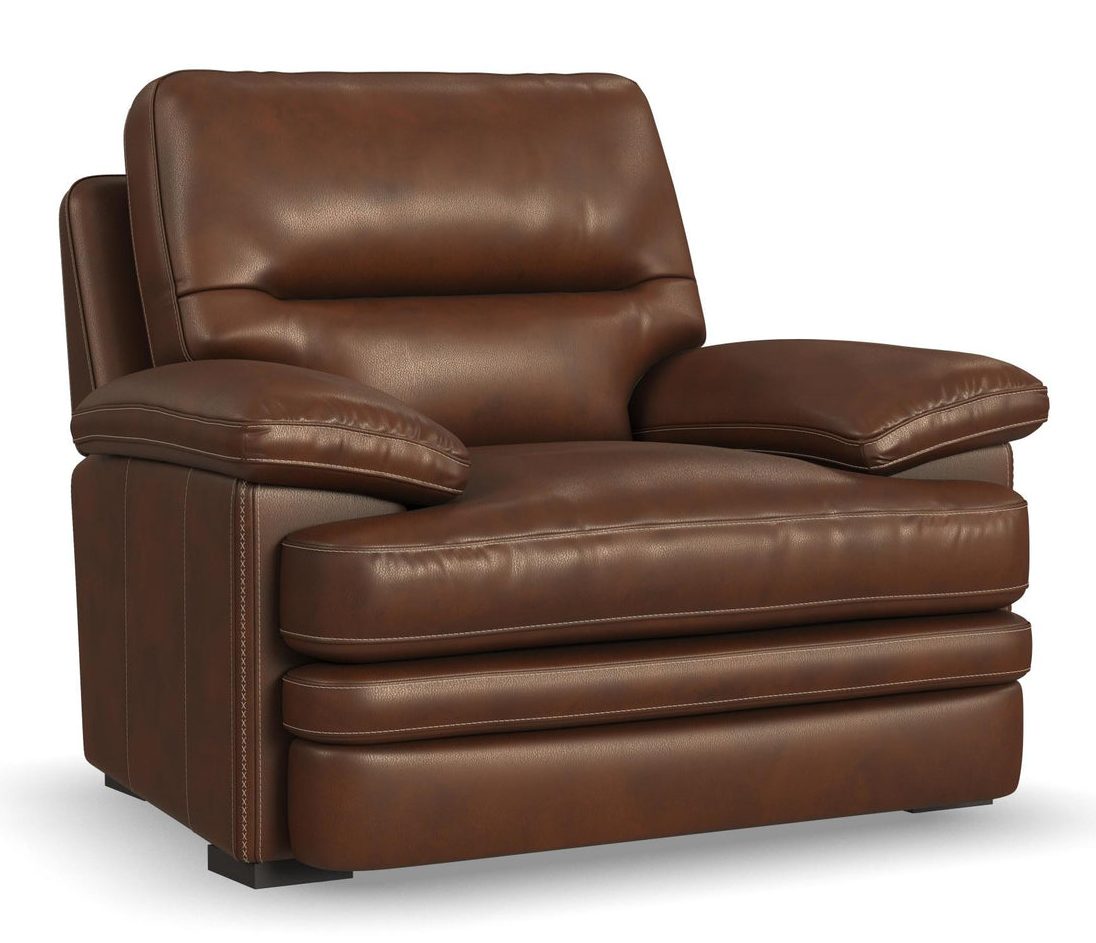 Flexsteel Furniture 1825-10-90772 David Pecan Leather Chair
