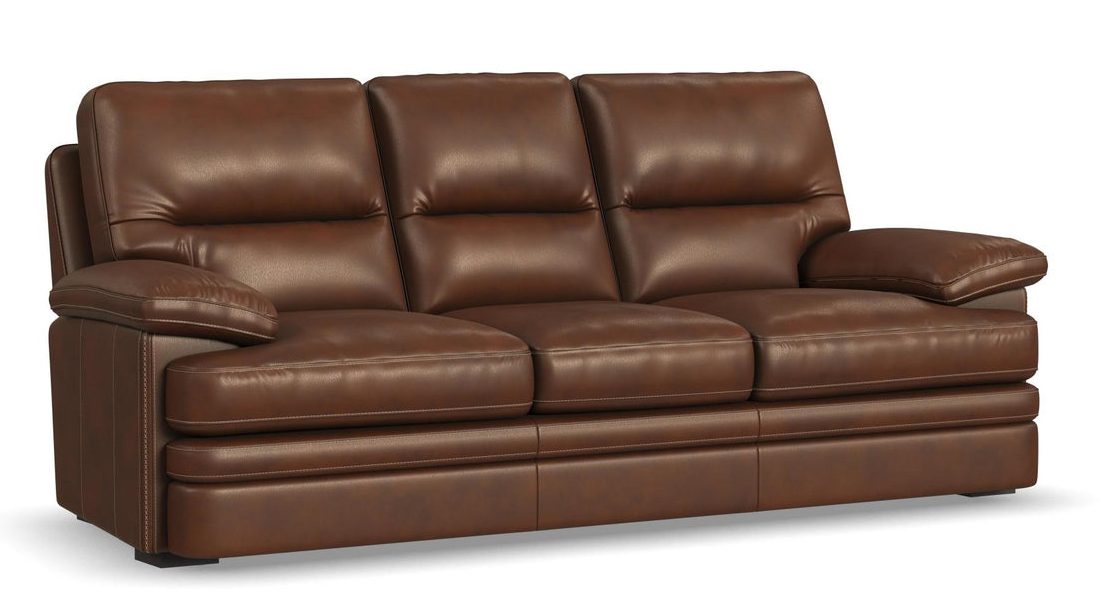Flexsteel Furniture 1825-31-90772 David Pecan Leather Sofa Flexsteel Furniture 1825-31-90772 David Pecan Leather Sofa