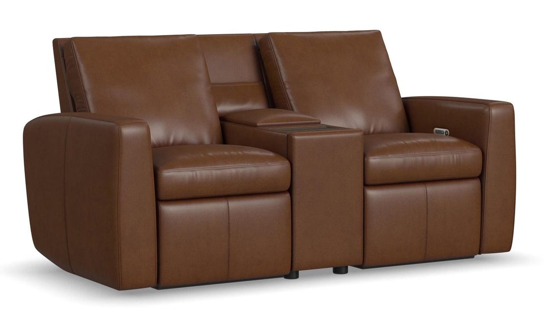 Flexsteel Furniture 1865-604P-73472 Aria Sedona Leather Power Reclining Loveseat with Console Flexsteel Furniture 1865-604P-73472 Aria Sedona Leather Power Reclining Loveseat with Console
