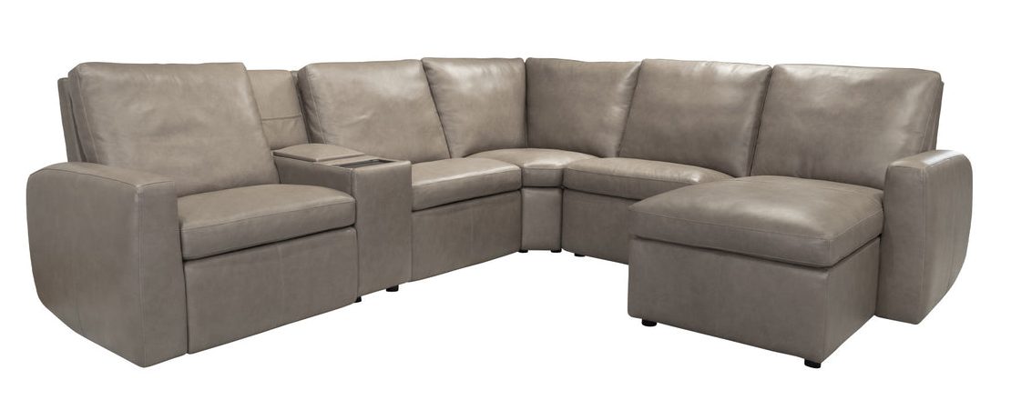 Flexsteel Furniture 1865-SECTP Aria Leather Power Reclining Sectional