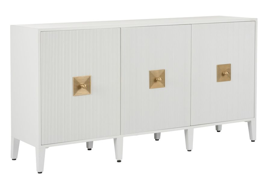 Chelsea House 370044 Burns Credenza White