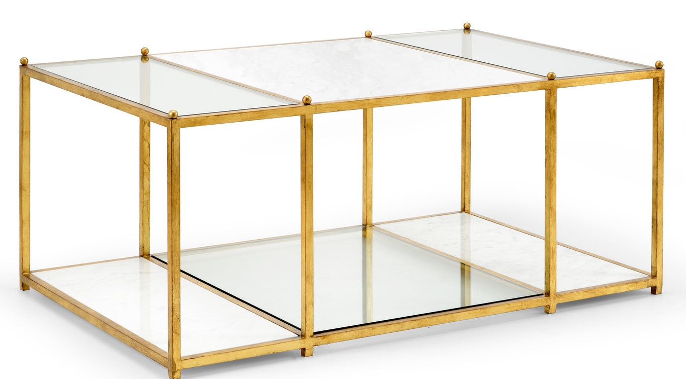 Chelsea House 383227 Directoire Stripe Coffee Table