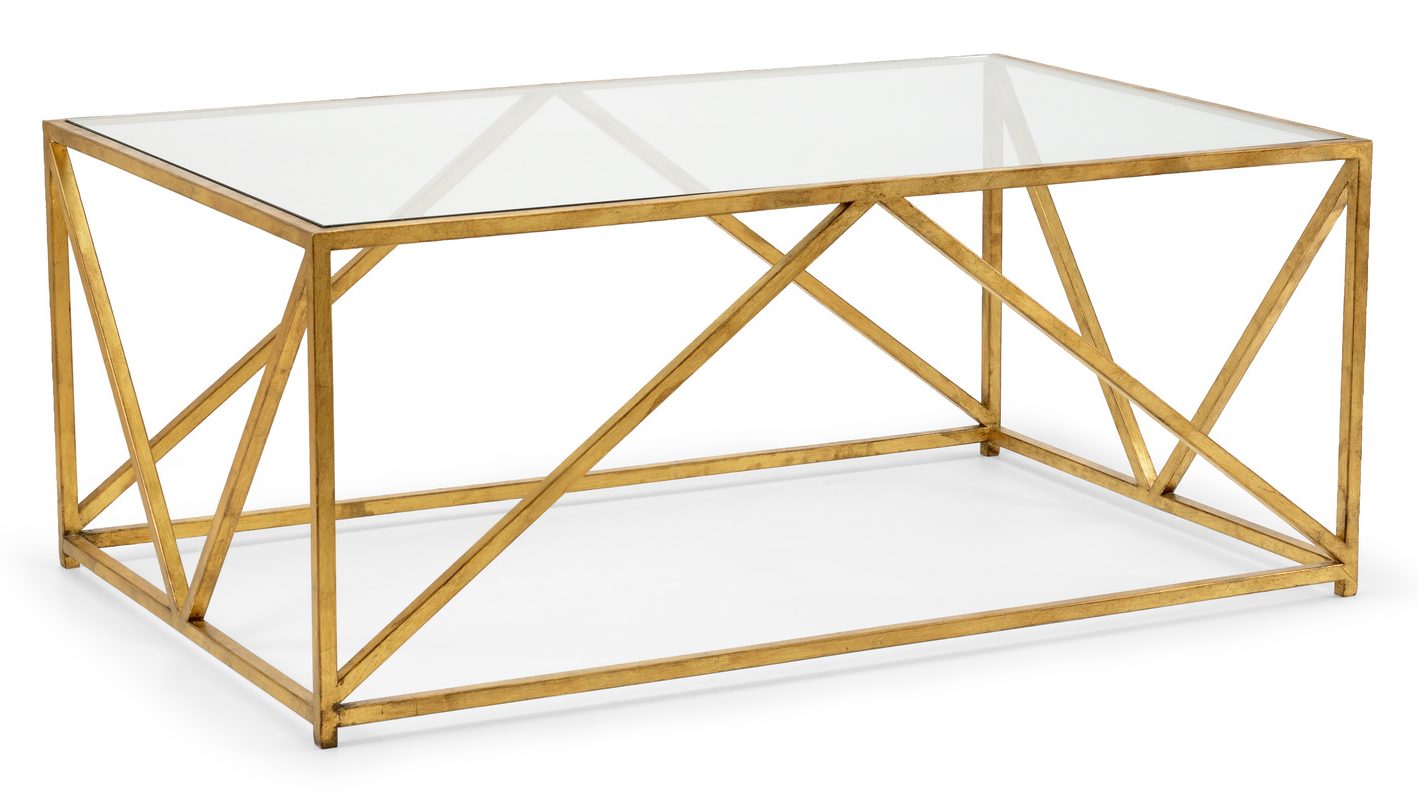 Chelsea House 383237 Glass Top Harlequin Coffee Table