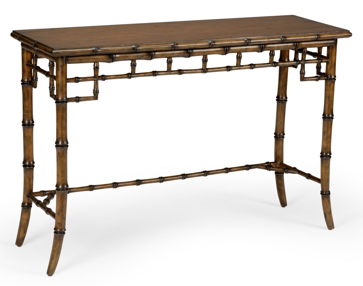 Chelsea House 383606 Bamboo Console Walnut
