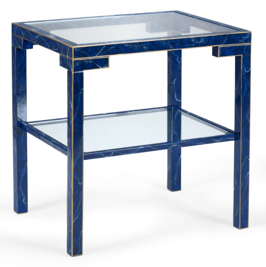 Chelsea House 383655 Decker Side Table Lapis