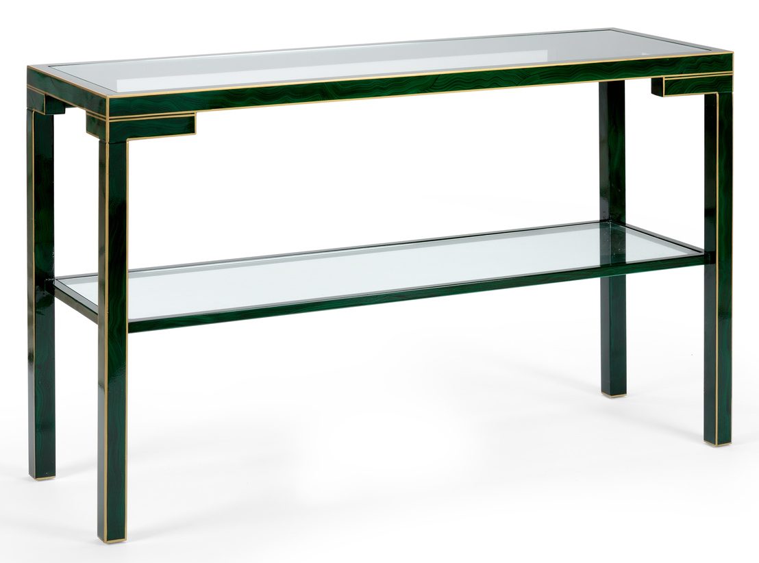 Chelsea House 383658 Decker Console Malachite