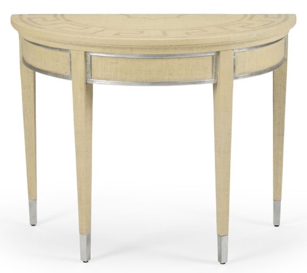 Chelsea House 370047 Raffia Demilune Cream