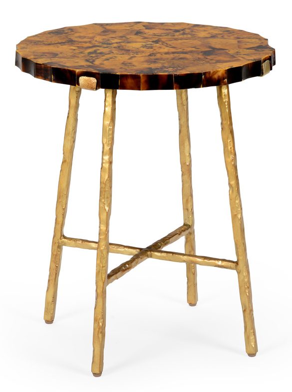 Chelsea House 384960 Brown Penshell Side Table
