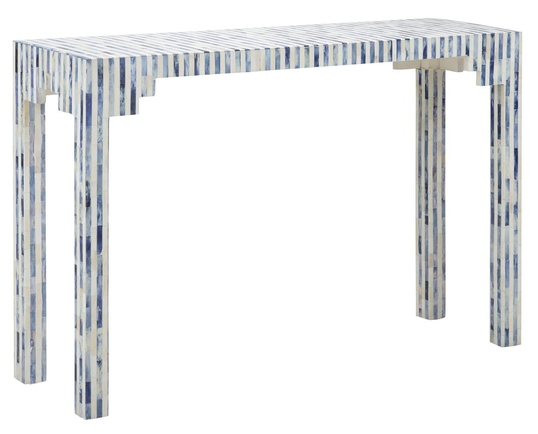Chelsea House 385295 Bone Inlay Console – Blue