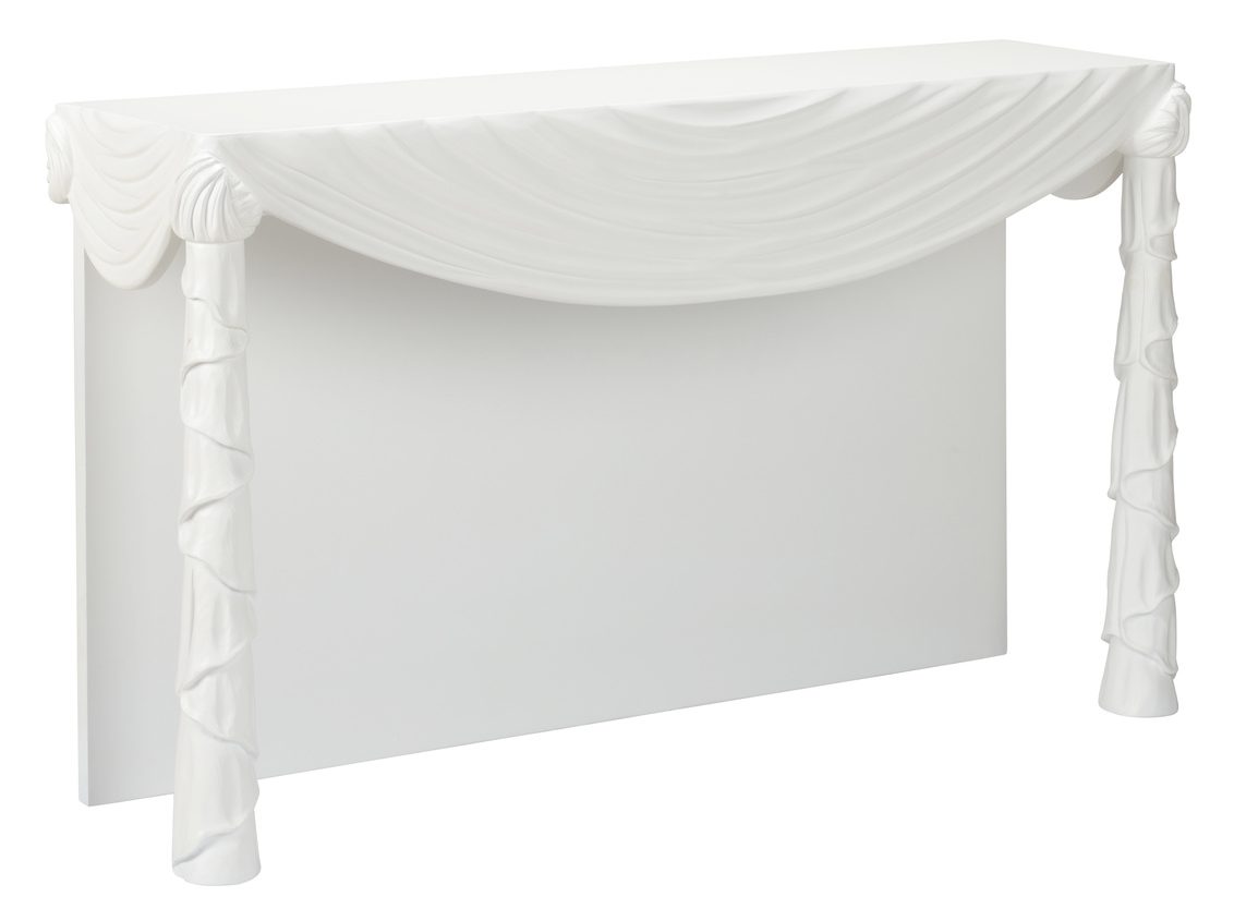 Chelsea House 385405 Drape Console White Chelsea House 385405 Drape Console White