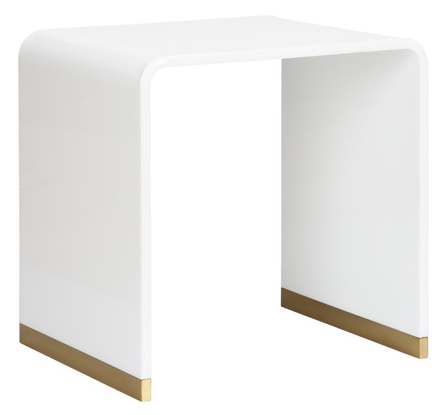 Chelsea House 385425 Waterfall End Table White
