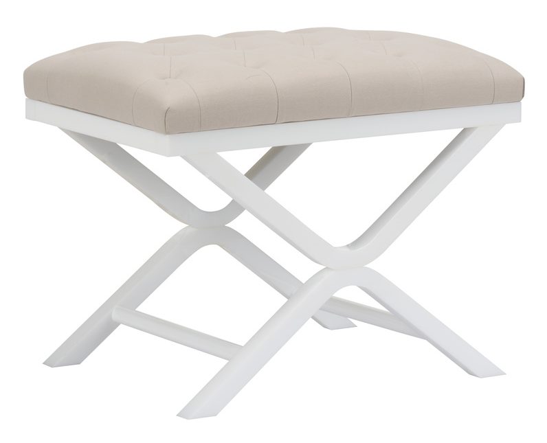 Chelsea House 385428 Soho Tufled Bench White Chelsea House 385428 Soho Tufled Bench White