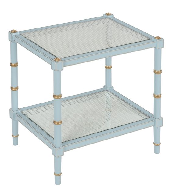 Chelsea House 385707 Conner Cane End Table Blue