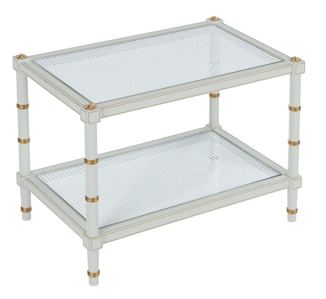 Chelsea House 385712 Conner Cane Cocktail Table Gray