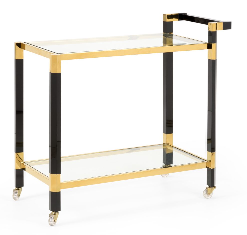Wildwood Furniture 490544 Boulevardier Bar Cart Black Gold