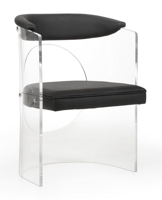 Wildwood Furniture 490588 Baran Barrel Back Acrylic Chair Black