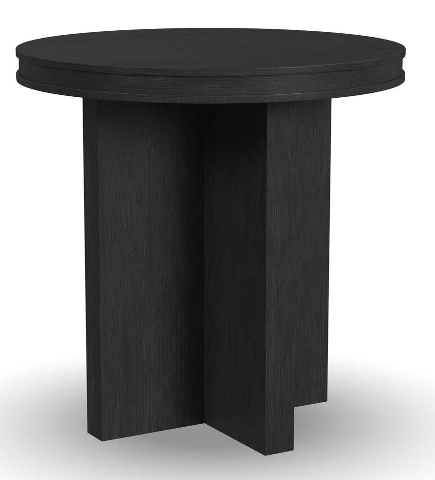 Flexsteel Furniture W1027-02 Waterfall Black Round End Table