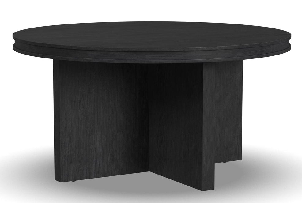 Flexsteel Furniture W1027-034 Waterfall Black Round Coffee Table