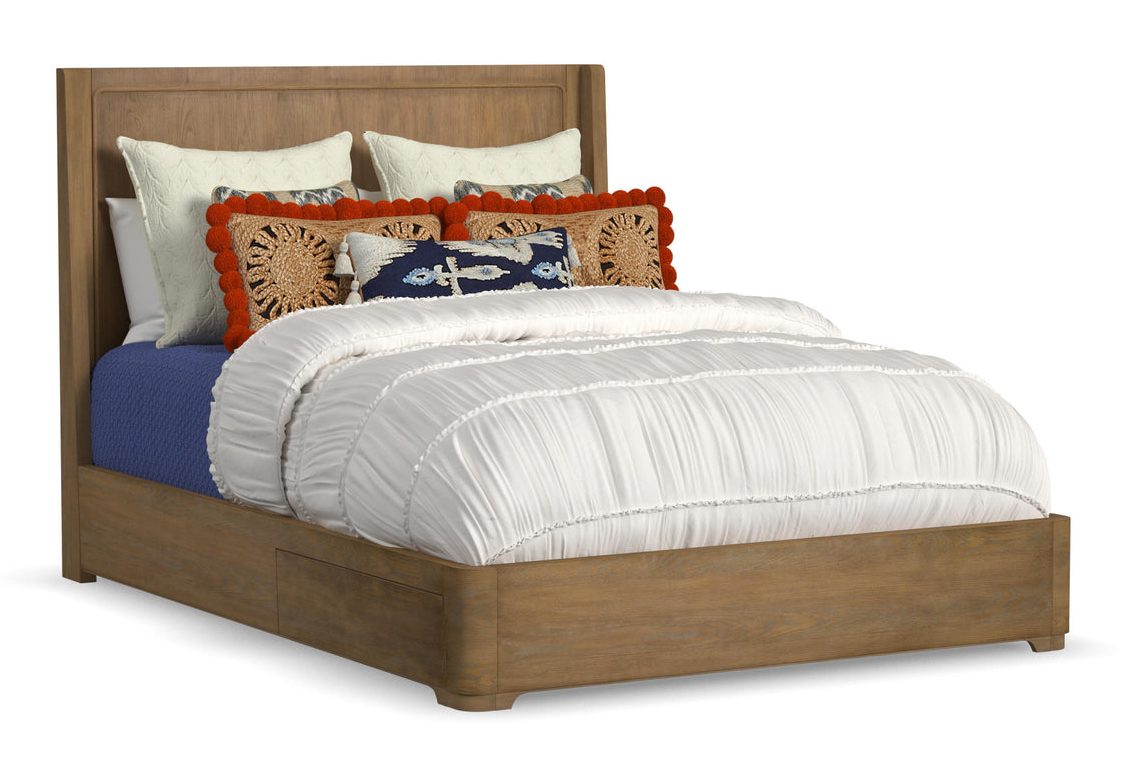 Flexsteel Furniture W1062-90QS Normandy Queen Panel Storage Bed