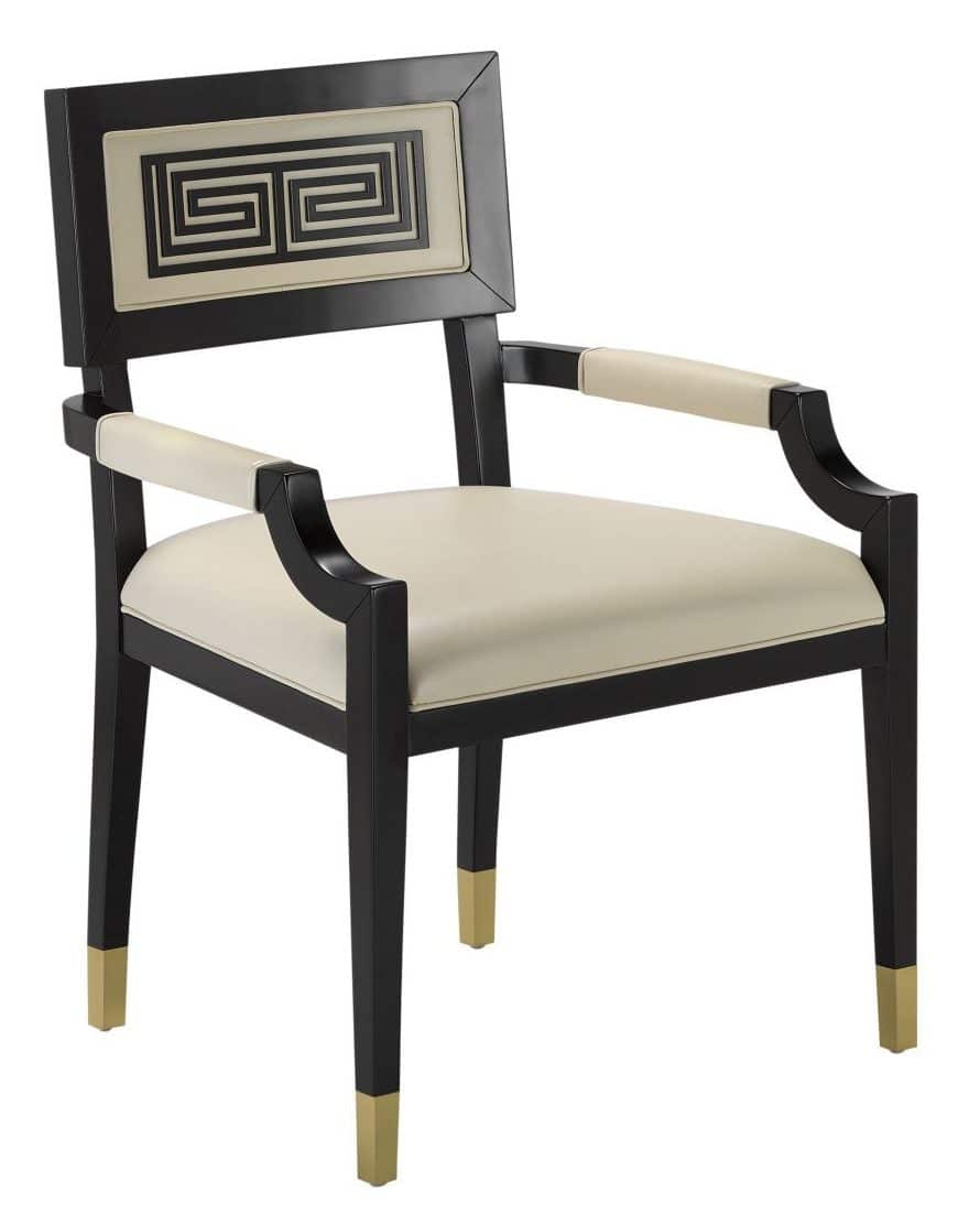 Currey and Company 7000-0322 Artemis Leather Armchair Milk