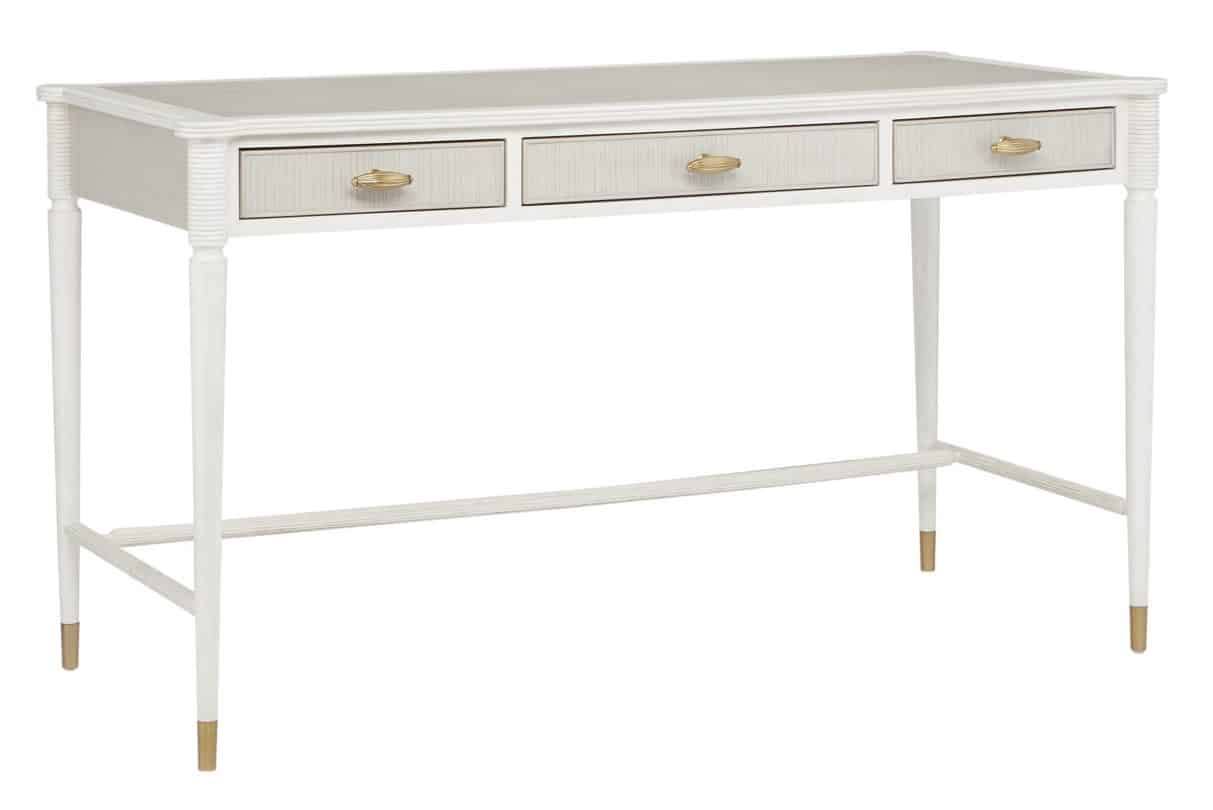 Currey and Company 3000-0190 Aster White Desk