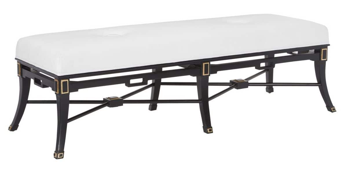 Currey and Company 7000-0491 Scarlett Black Bench Muslin