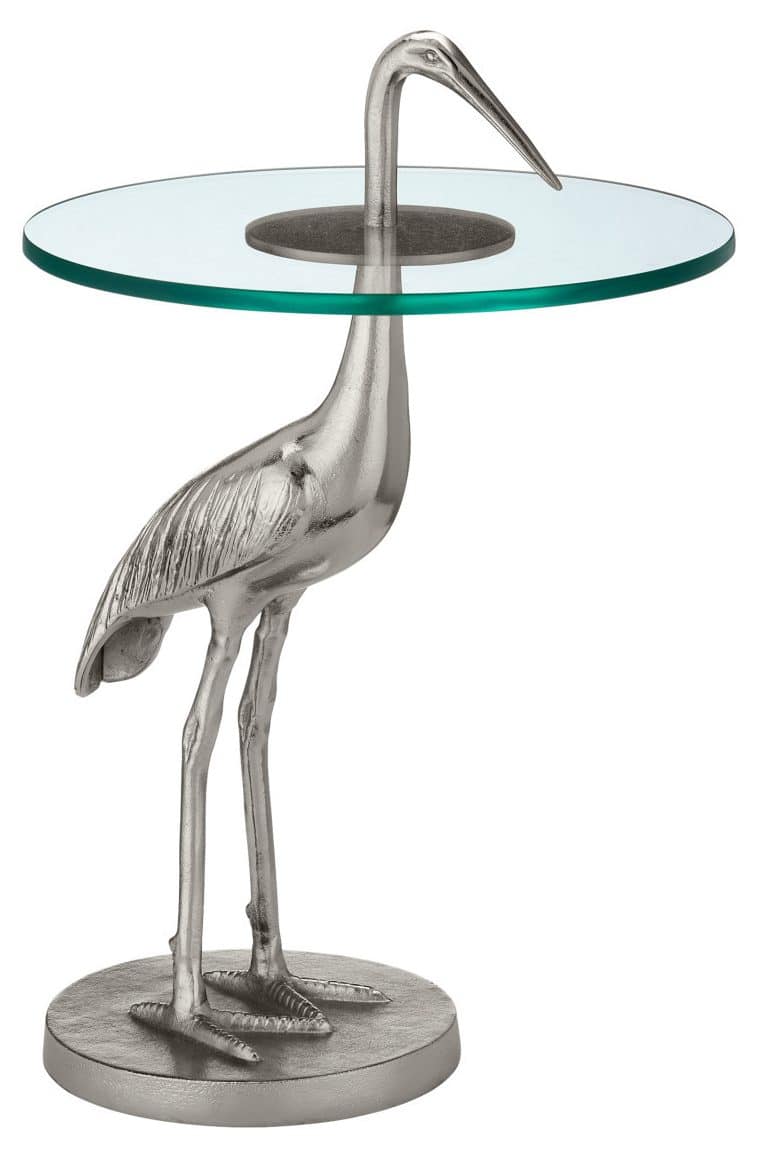 Currey and Company 4000-0195 Crane Silver Accent Table Currey and Company 4000-0195 Crane Silver Accent Table