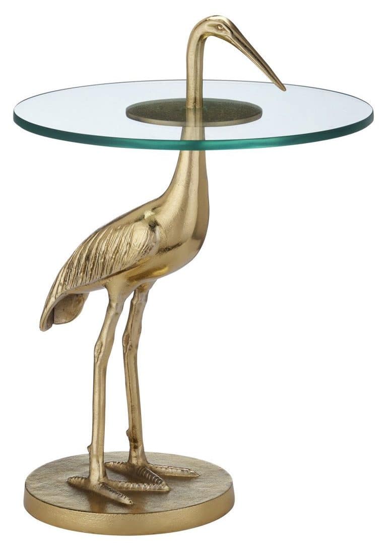 Currey and Company 4000-0194 Crane Brass Accent Table