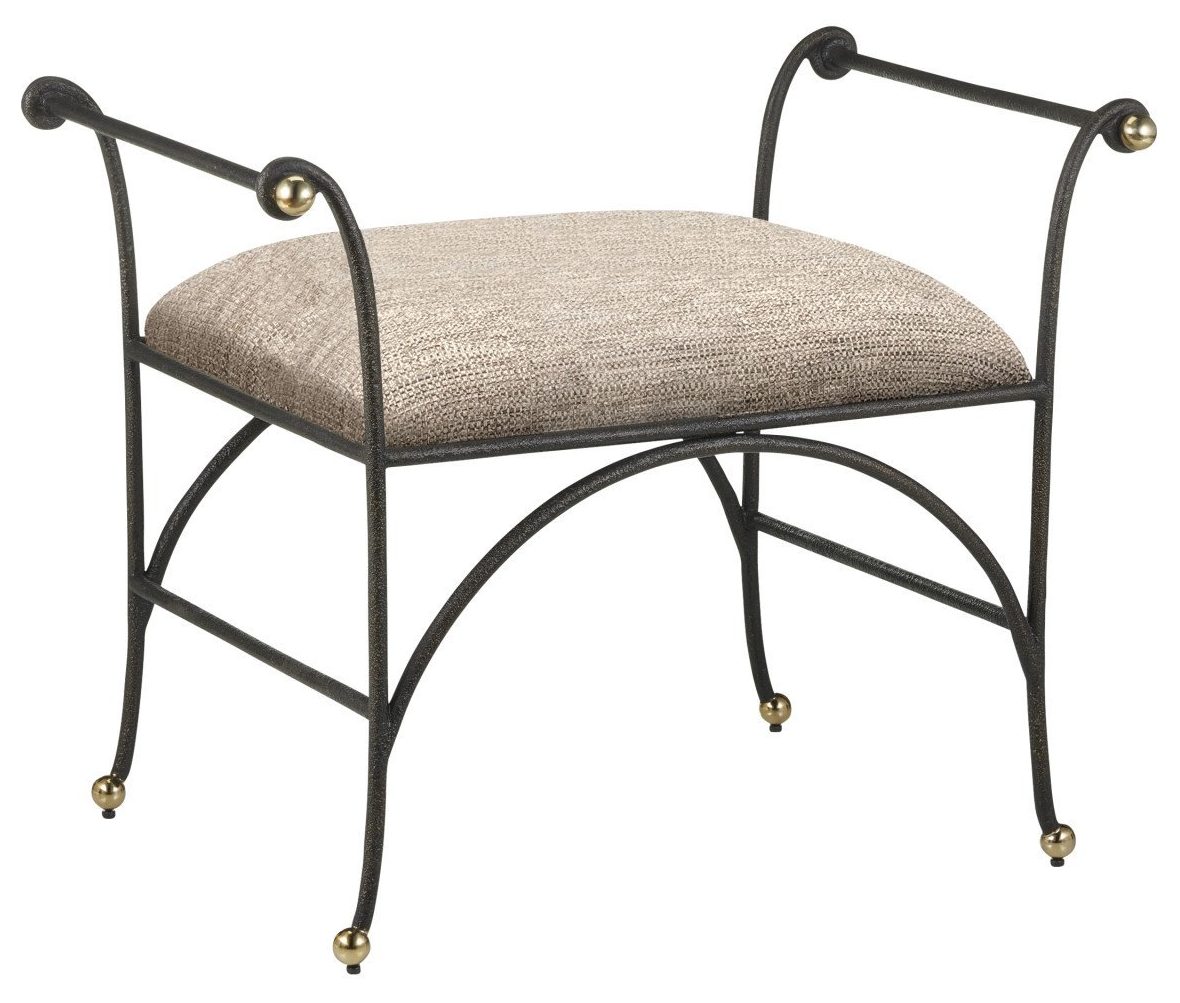 Currey and Company 7000-0942 Mabel Ottoman Perf Barrett Sandstone