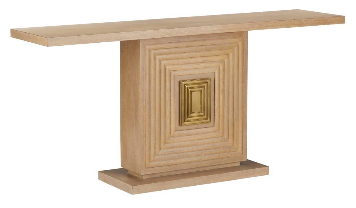 Currey and Company 3000-0310 Morombe Washed Oak Console Table