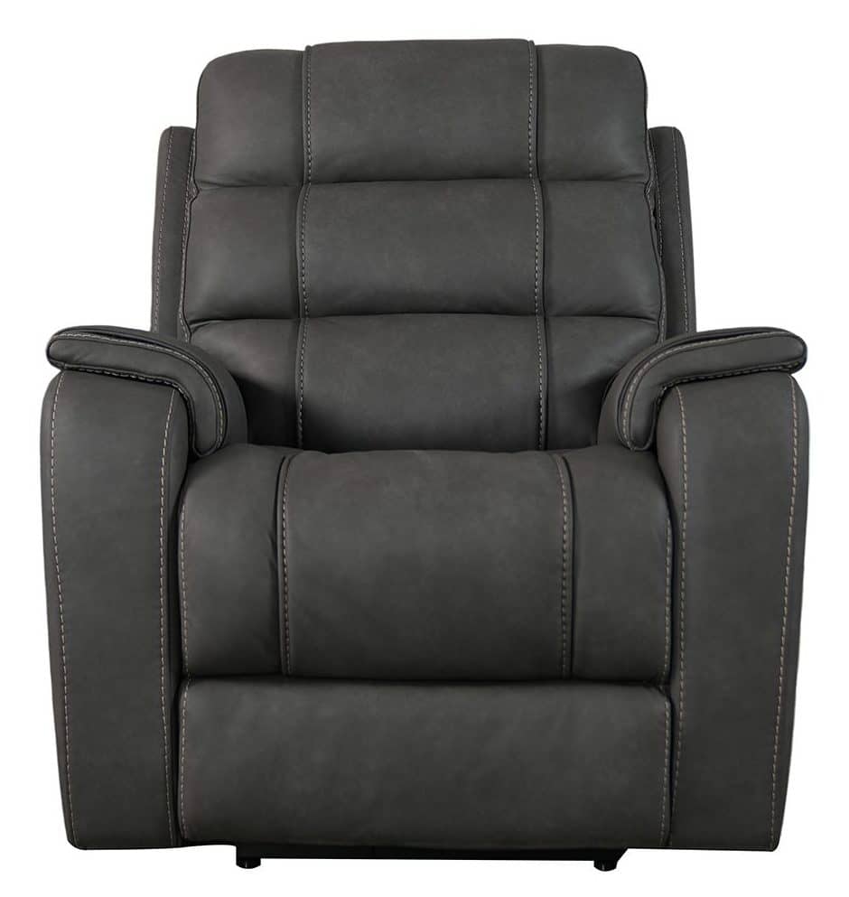 Bassett Club Level 3732-P0G Wendell Wallsaver Power Power Recliner Gunmetal Leather Bassett Club Level 3732-P0G Wendell Wallsaver Power Power Recliner Gunmetal Leather