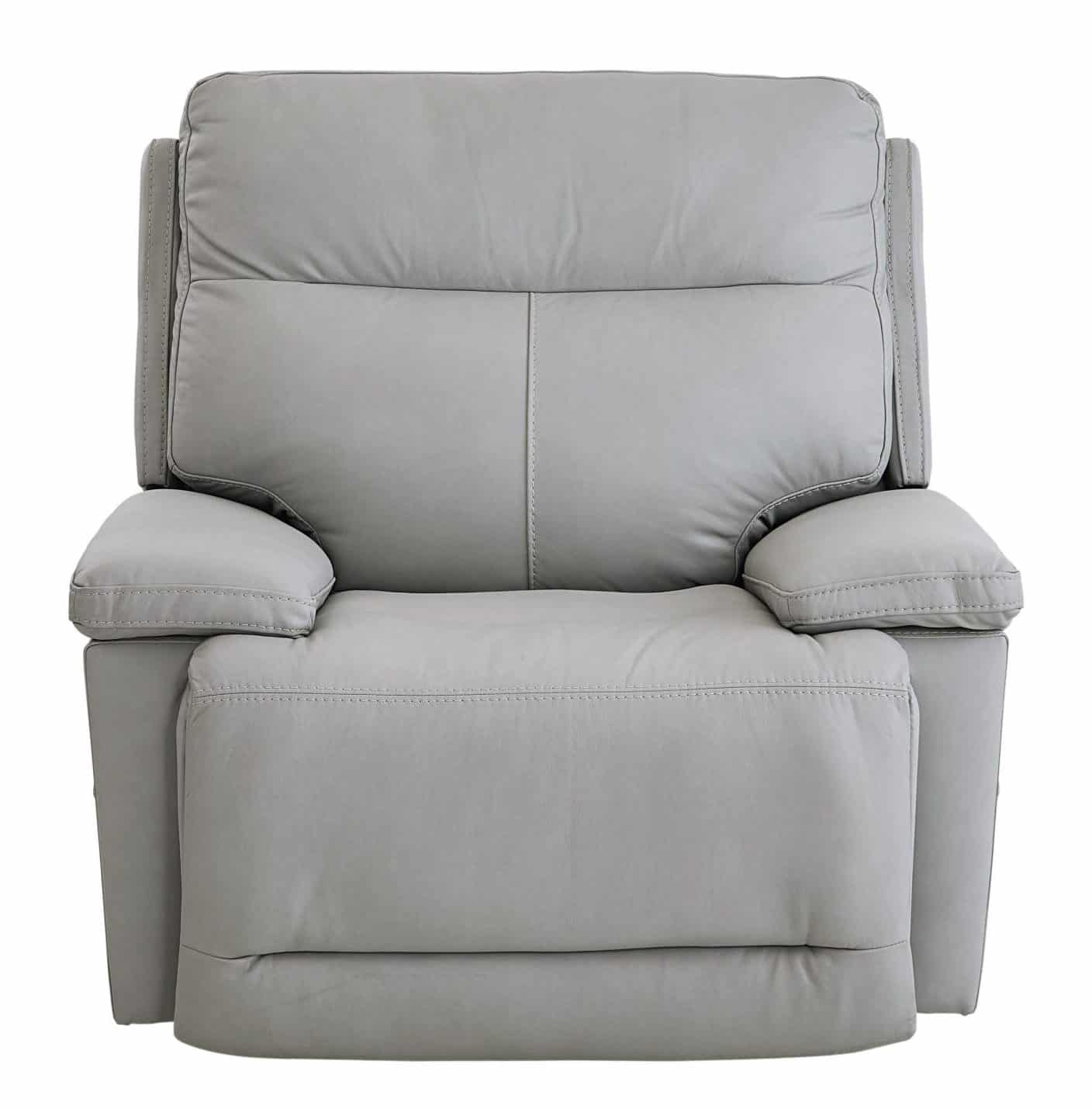 Bassett Club Level 3733-P0G Fletcher Wallsaver Power Recliner Gray Leather